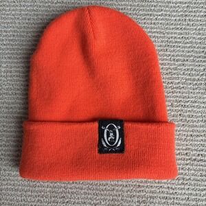 Oxbow Beer Beanie Hat Maine Brewing knit acrylic winter orange